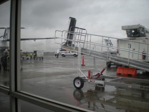 Rainy airport